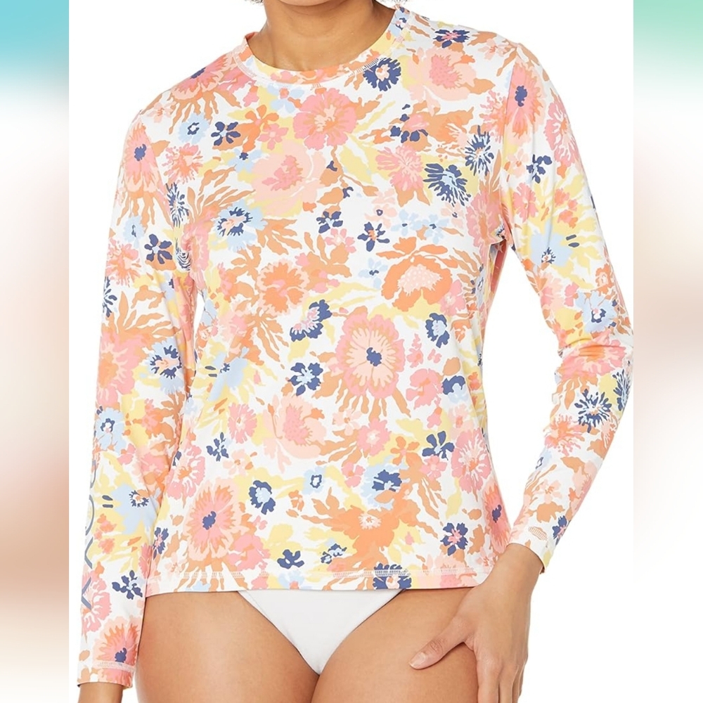 NWOT Roxy standard sea skipping  UPF 50 long skeeve rashguard size M